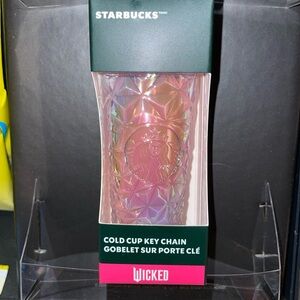 24HR DROP ⬇️ WICKED X Starbucks Glinda Pink cold cup keychain